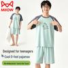 MaoRen Men's Summer Ice Silk Short Pajama Set