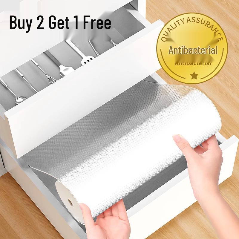 Anti-Mold Waterproof Cabinet & Drawer Liner - Moisture, Oil, and Slip-Resistant Mat for Kitchen and Wardrobe Use.