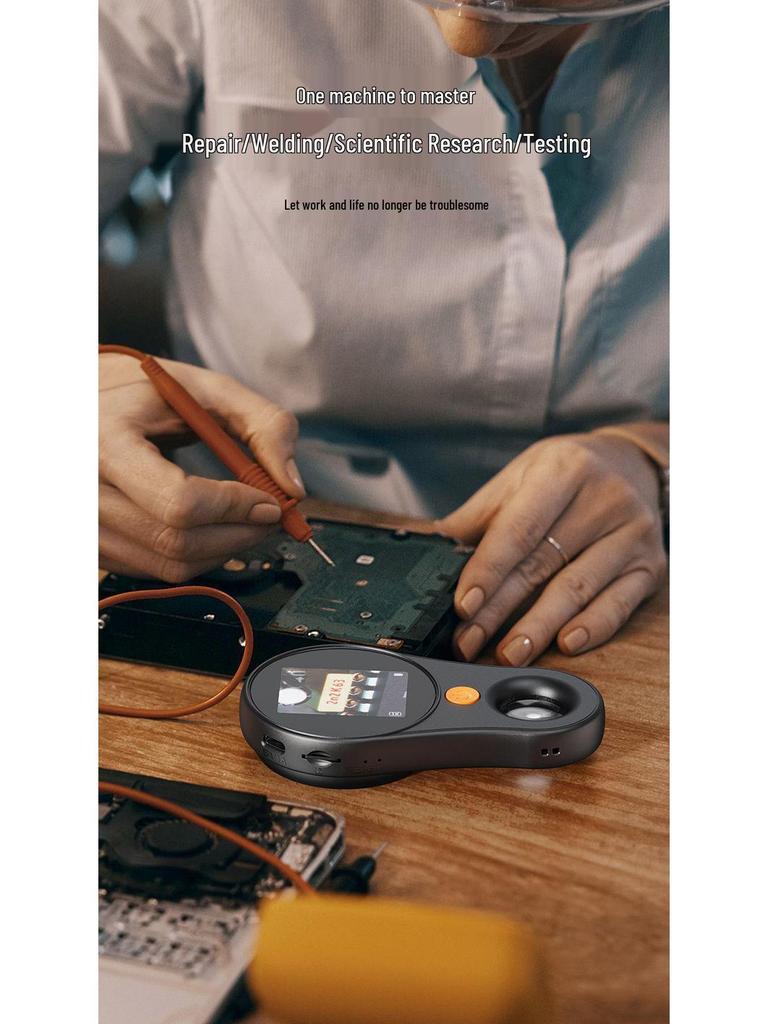 Portable Digital Handheld Microscope with Multifunctional 4-Inch Screen for Detection and Repair Tasks