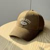 New Hard-brim Baseball Cap for Men and Women, Casual Versatile Hat with Embroidered Letters, Korean Style, Sun-shading, Face-slimming Duckbill Cap