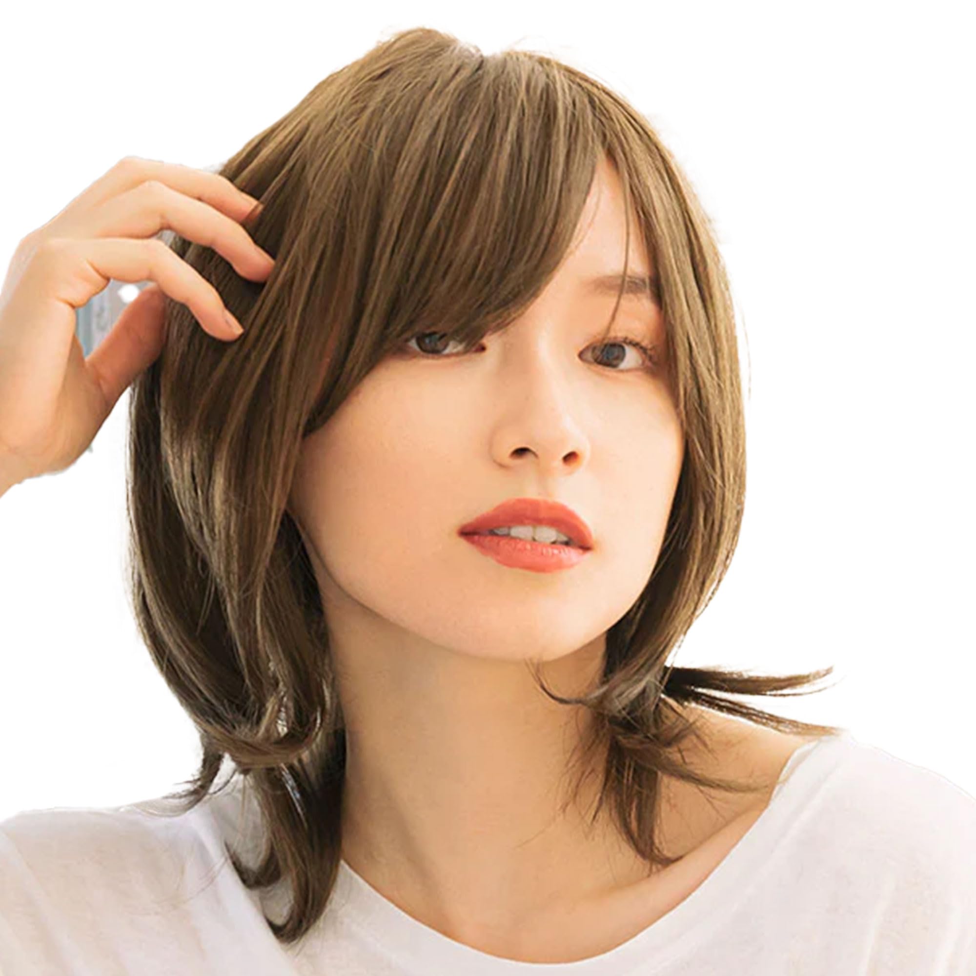 

Linea Storia Medical Full Angel Soft Wolf Natural Easy to Heat Shampooable compatible with [M.wig Certified] Wig, Hair, 100% Handmade, Natural,