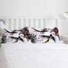 Abstraktes Tinte Kolibri Blume Malerei Bettwäscheset 3-teilig Bettbezug Kissenbezug Steppdeckenbezug Doppelbettset Heimtextil