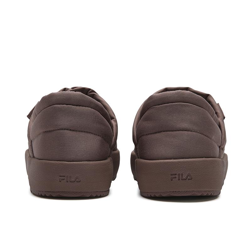 FILA Puffer Puff Shoe Fleece Simple Retro Fashion Daily Cute Artistic Warm Low-Top Skate Shoes Women sneaker Brown F12W542217FNM