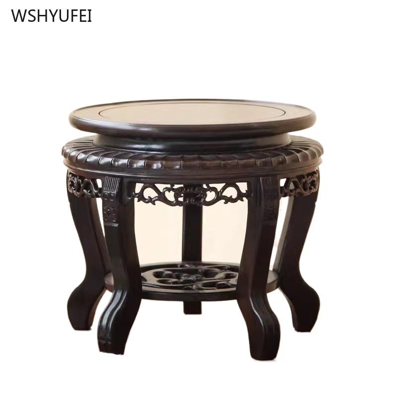 Home decoration accessories 1pcs Vase base Fish tank base Succulent storage flower rack Wooden handicrafts