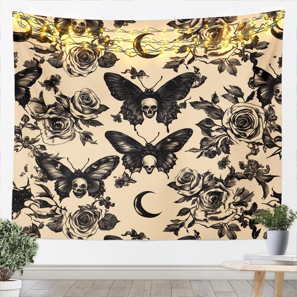 Happy Halloween Wall Art Medium Kids Spider Wall Hanging Blanket for Boys Girls Teens Cobweb Vintage Halloween Decor Spooky
