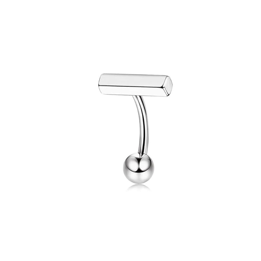 9pcs Set Trendy Classic Arc Double Head Shiny Round Zircon Navel Ring for Women Men Stainless Steel Piercing Body Jewelry Sets