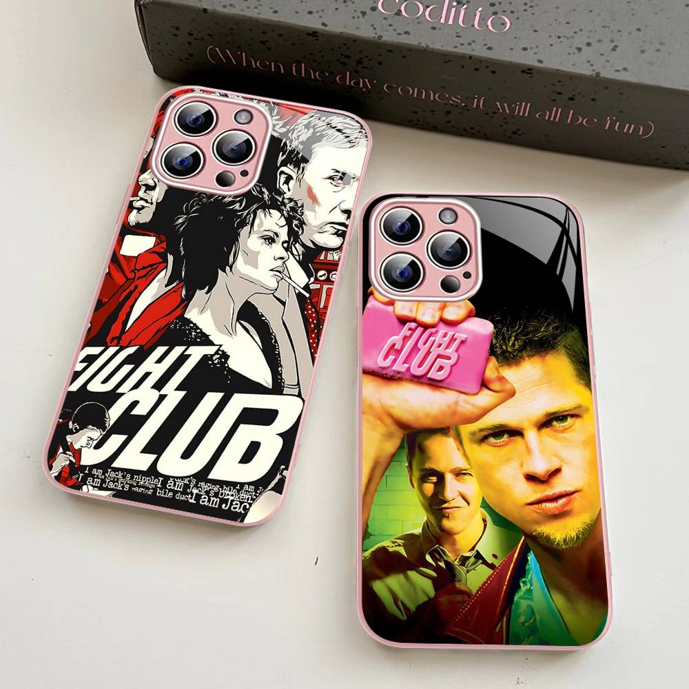 M-Movie F-Fight Club Tempered Glass For Iphone 14 13 12 11 Pro Mini XS MAX 14Plus X XS XR Cover