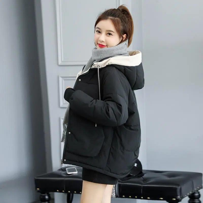 Cotton Uniform Female Short Winter Fashion Korean Version of The Bread Clothes Student Cotton Jacket Loose Thickened Cotton Jacket Tide