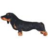 VidaXL Jouet en peluche Chien de race Dachshund Noir XXL 91333
