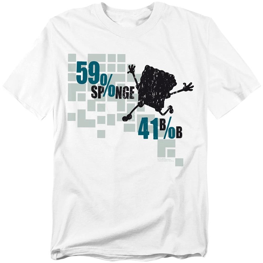 SPONGEBOB SQUAREPANTS 59 SPONGE 41 BOB Licensed Adult Graphic Tee Shirt SM-5XL 2XL