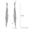 Drop Earrings Dangle Chic Sparkly Women Lady Stylish Elegant Jewelry Stud Long
