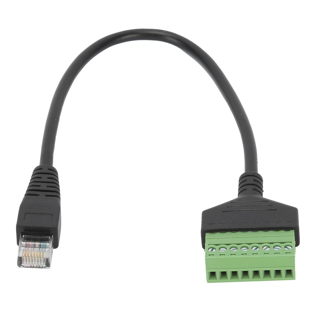 PVC RJ45 Male Plug to Green No Welding Terminal Short Line Cable Adapter Accessory