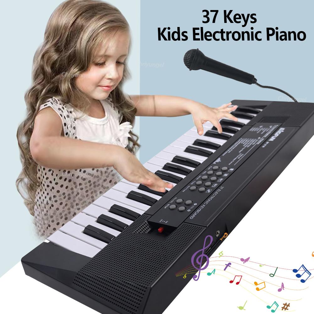 37 Tasten Elektronisches Kinderklavier mit Mikrofon Lernspielzeug Musikinstrument für Kinder Kleinkinder Jungen Mädchen Geburtstagsgeschenk