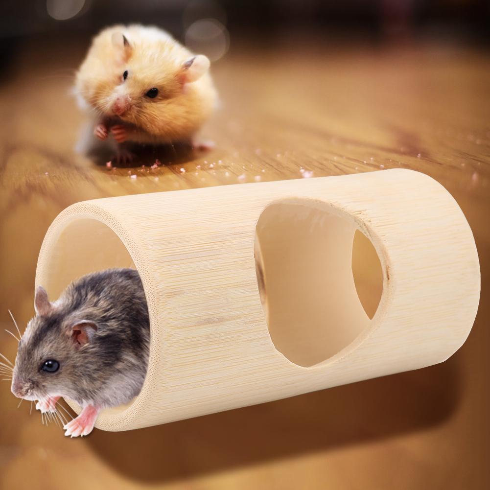 Small Animals Hamster Bamboo Tube Toy Pet Funny Toy Cage Toys (Large)