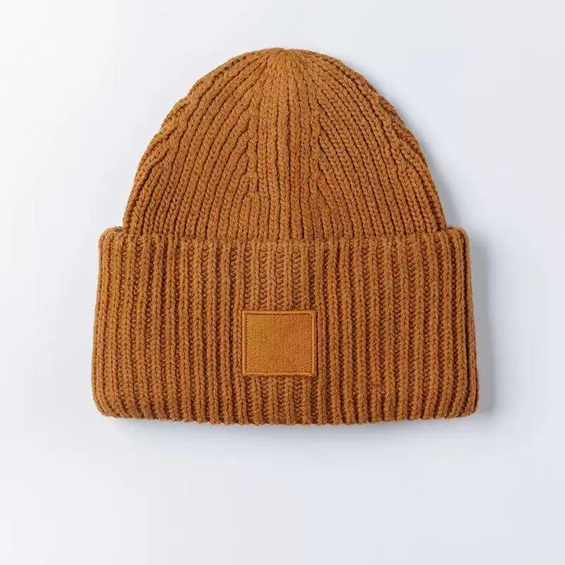 Classic Smiley Face Wool Knit Hat - Thickened, Unisex, European & American Style