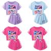 Kpop Demon Hunters Pattern Kids And Adult Pajama Set With Cotton Material And Short Sleeve Design For Lounging