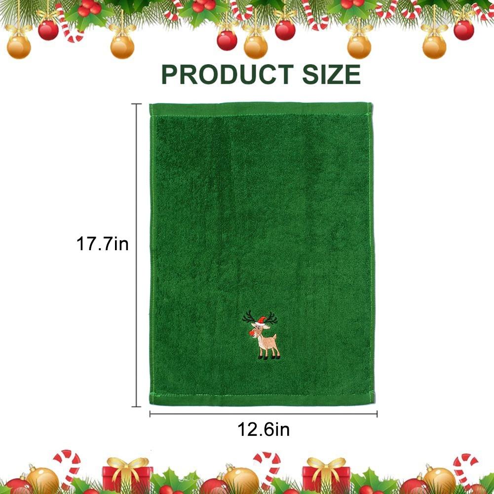 3Pcs Christmas Kitchen Towels Combed Cotton Absorbent Hand Bath Towel Merry Christmas Hand Towels Claus Santa Snowman Decoration