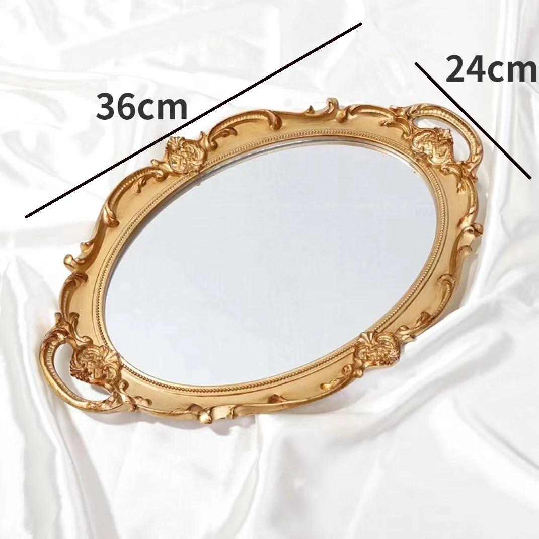 

Французская декоративная тарелка, пластиковый поднос для хранения, овальная тарелка, зеркало для показа ювелирных изделий, реквизит для позирования, поднос для десертов, декор, зеркало для макияжа as shown