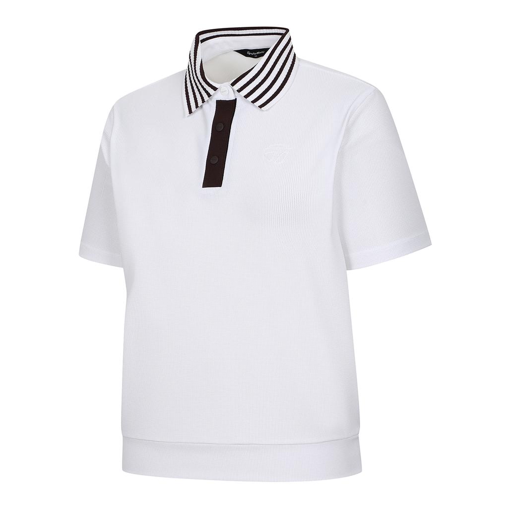 TAYLORMADE APPAREL 26Ss Women'S Knit Collared Short Sleeve T-Shirt T8031T66442-100