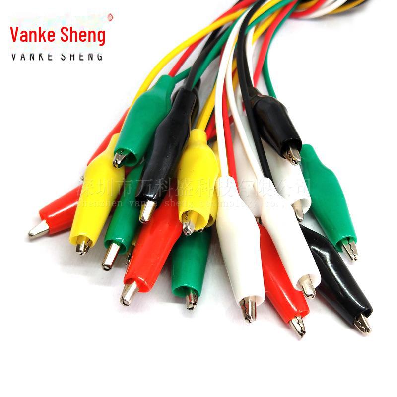 5-Color 50CM Alligator Clip Test Lead Set (10 Pieces)