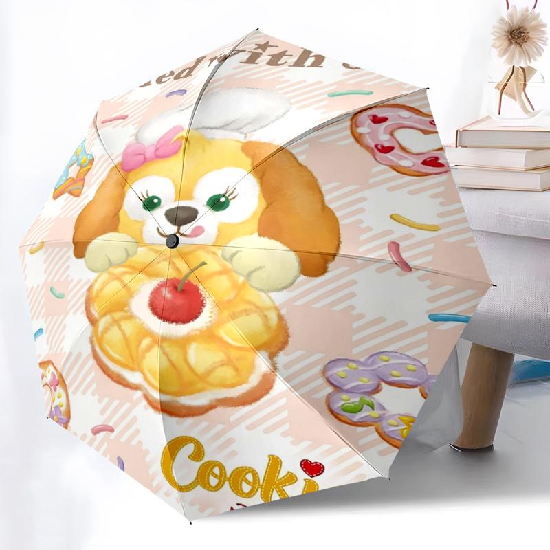 1pc CookieAnne Filled with Joy Automatic Opening and Closing Umbrella, Lightweight 3-Fold, With Cute Cartoon Characters, Suitable for Home,