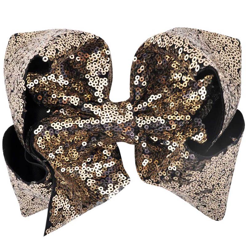 29Colors 8 inch Big Rainbow Large Hair Bow Sequins Ribbon Hairgrips With Alligator Clips Headwear Bowknot Girls Hair Accessories