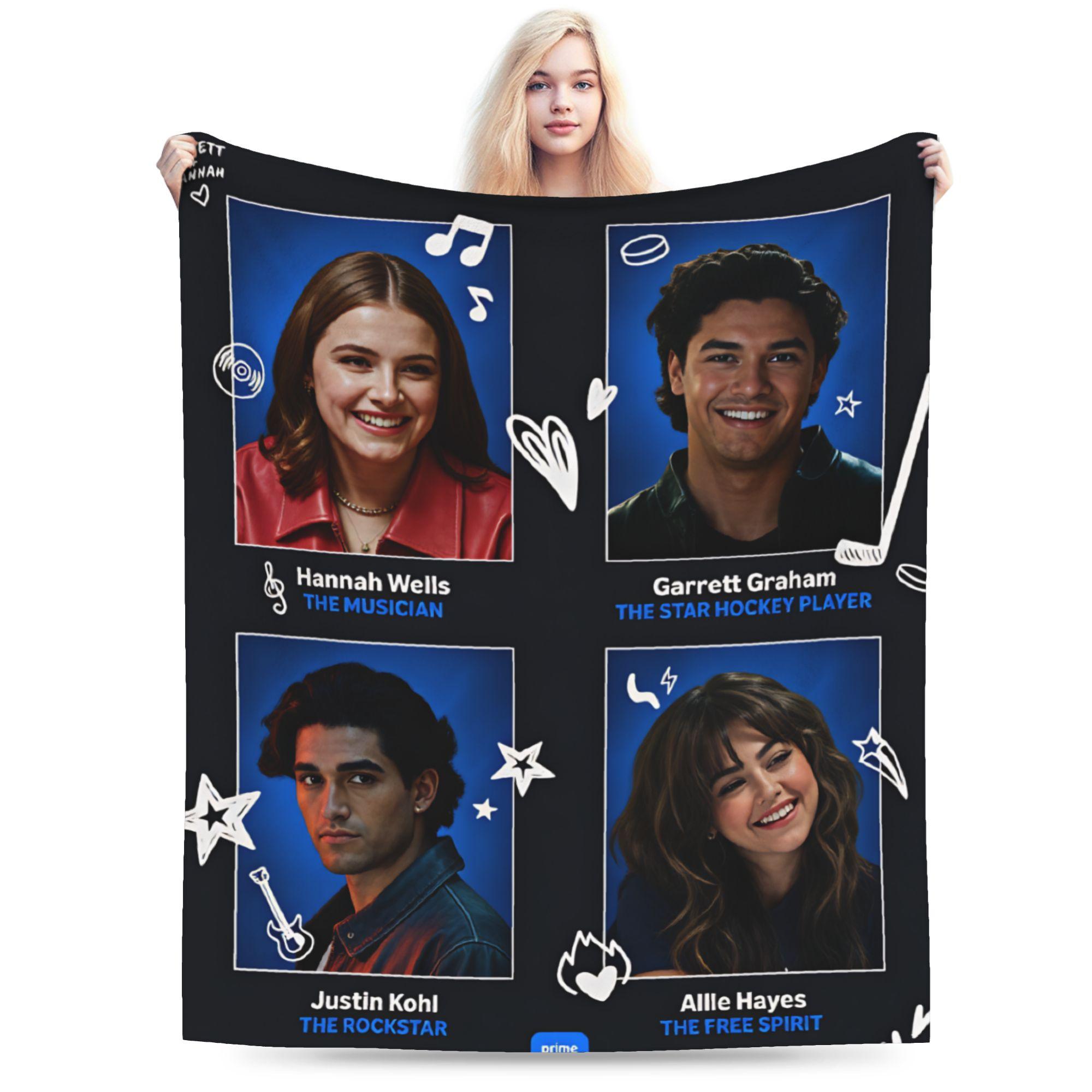 Jessica Chen Unisex Garrett Graham Off Campus Blanket Super Warm Street Trend Plush Bedding Throws For Children Bedroom Flannel Bedspread Bed Cover