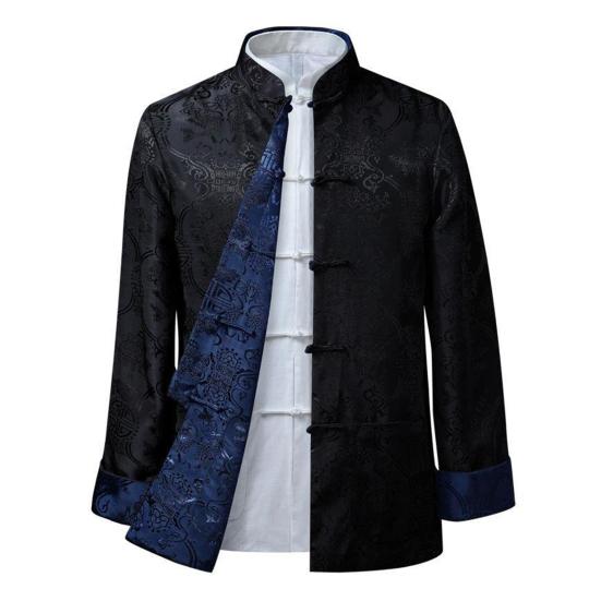 Čínská košile Čínský styl Keep Warm Retro Colorfast Tang Suit Coat