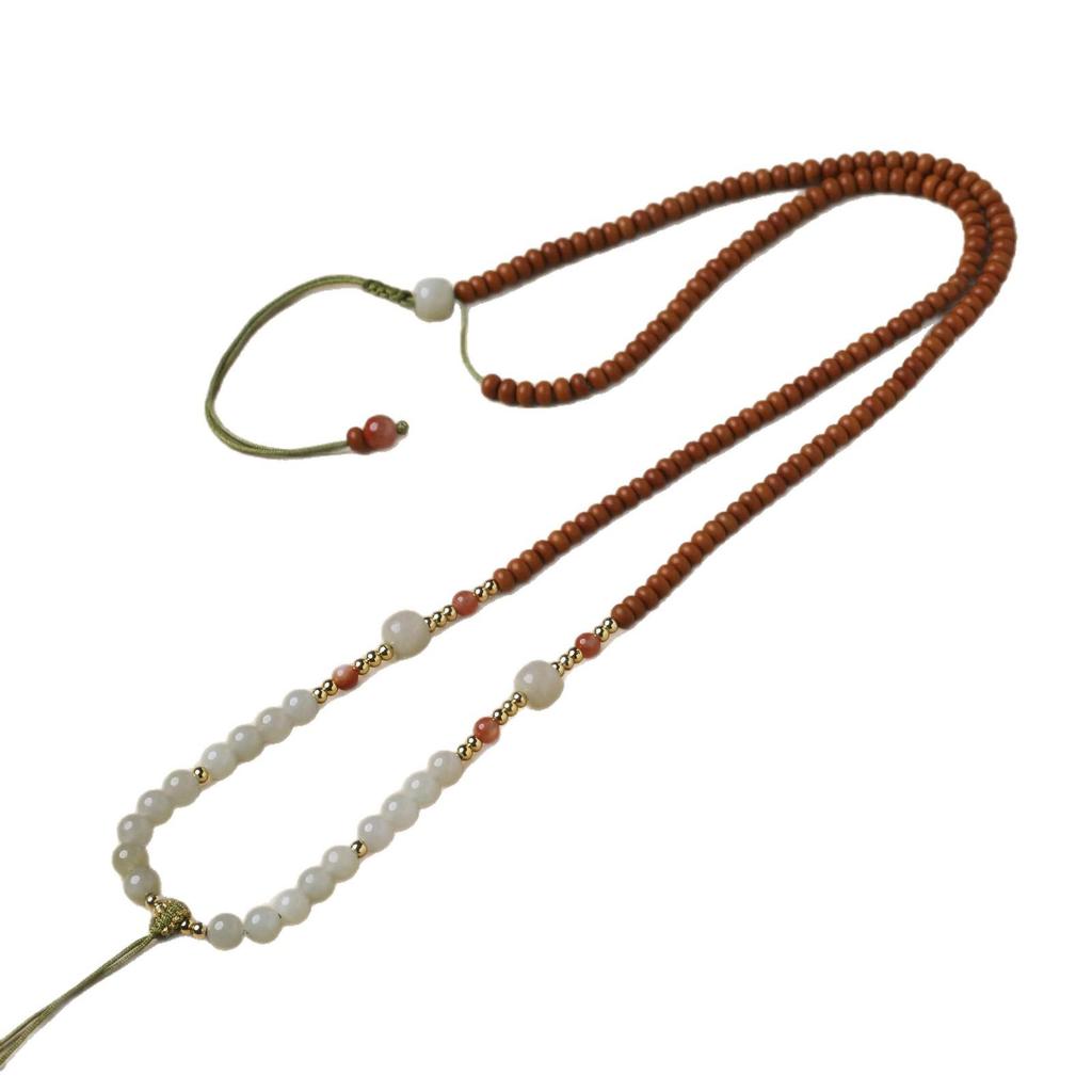 Handmade Woven Lanyard with Hetian Jade Accessories