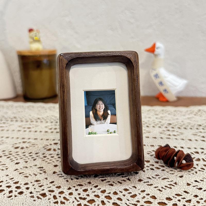 Black Walnut Solid Wood Photo Frame Magnetic Mortise Tenon Design Easy Replace Photo Living Room Photo Wall Art Painting Display