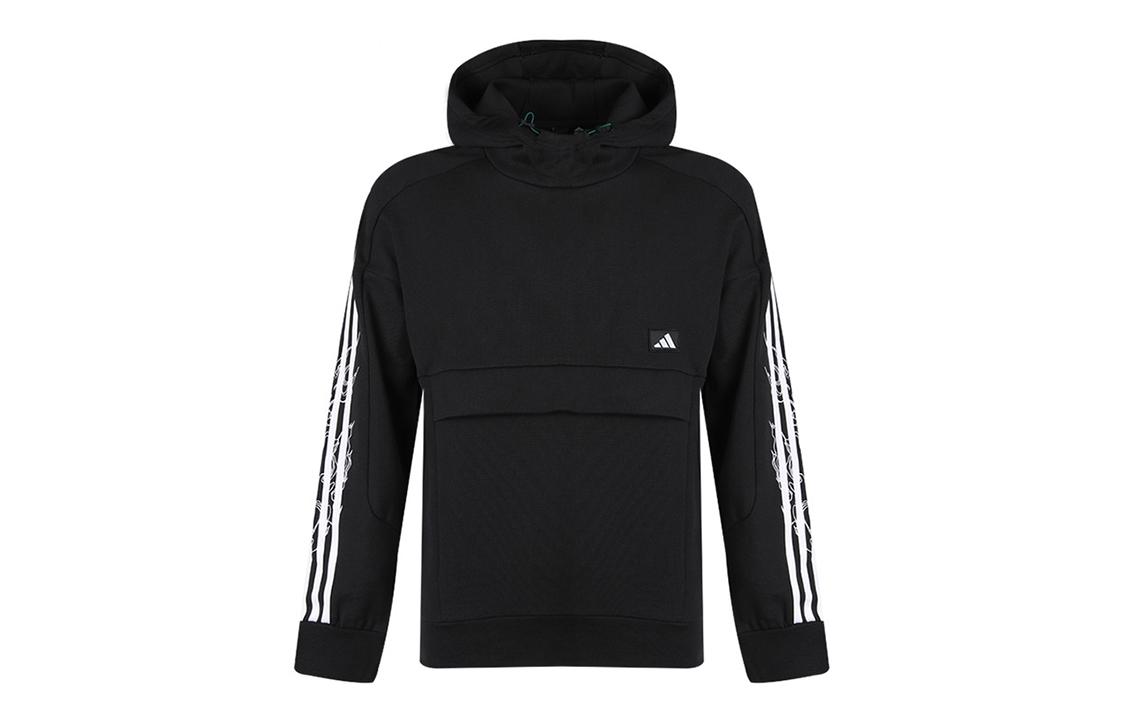 

Adidas Sweatshirts Men s Black Hooded Moderate Regular GM4433 M