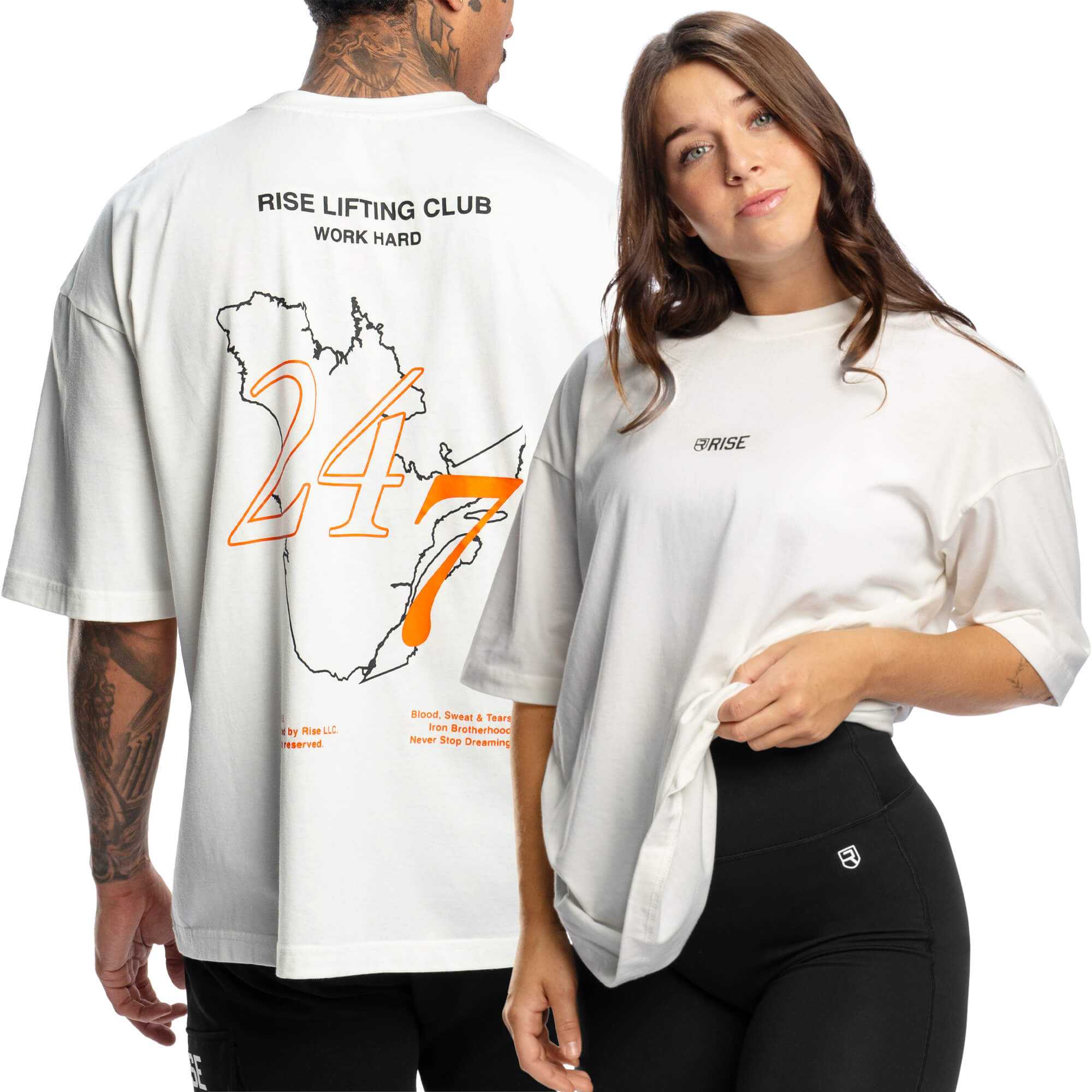 247 Fitness Training Leisure TShirt Mens and Womens Luxury Brand Top S