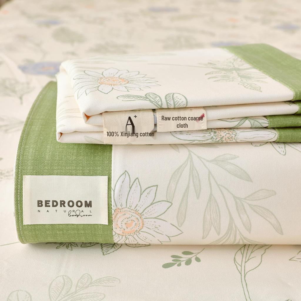A-Class 100% Cotton Coarse Cloth Soft Bed Sheet for All Seasons
