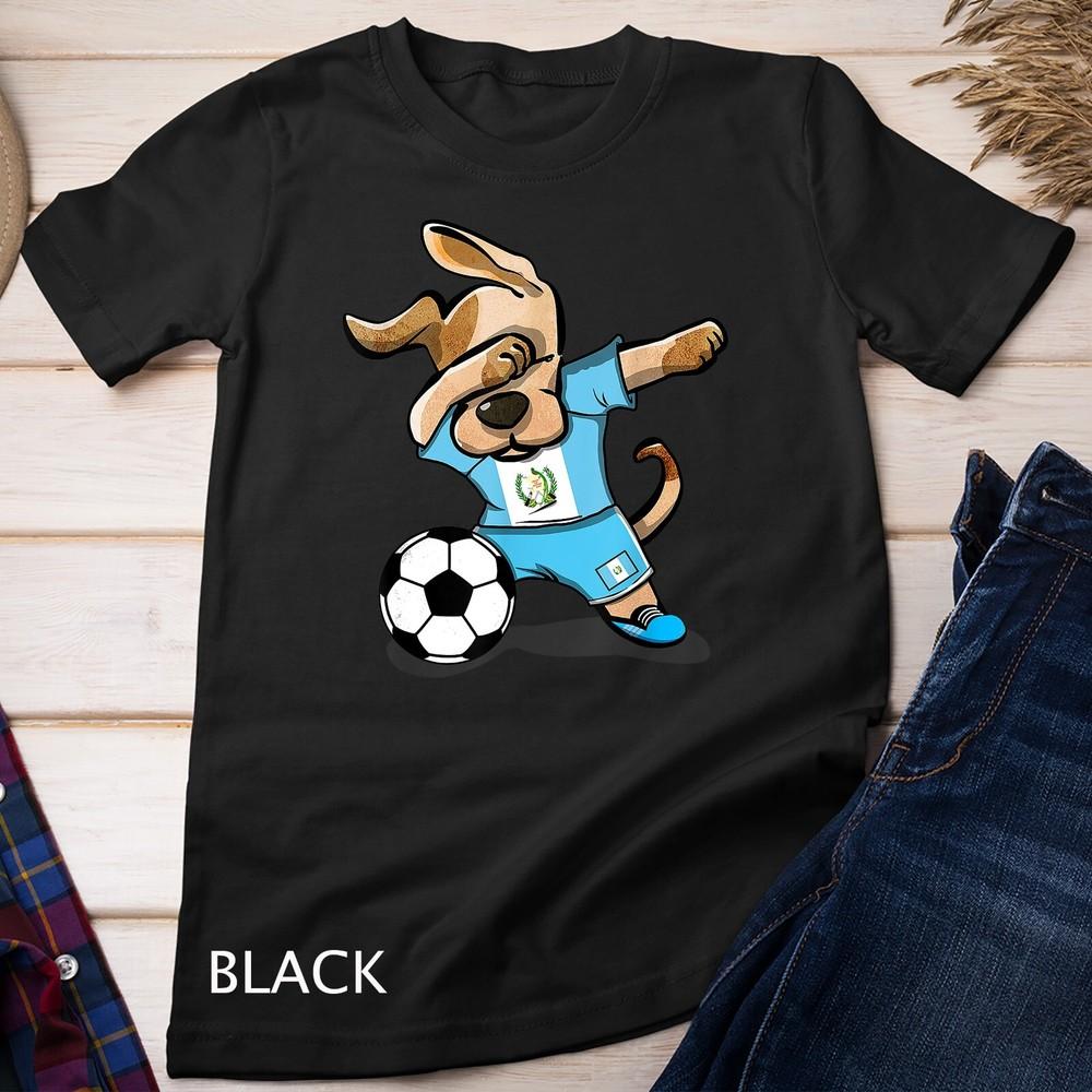 

Dog Dabbing Guatemala Soccer Jersey Shirt Football Lover Tee Unisex T-shirt 2XL