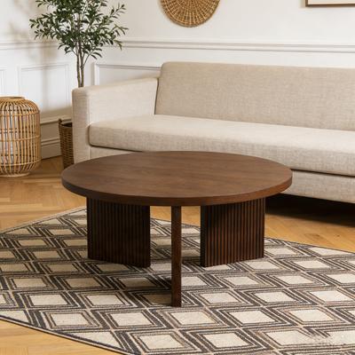 Eleganter Runder Couchtisch Wohnzimmertisch Beistelltisch Kaffeetisch Rund 80CM - Stilvoll & Platzsparend für Jeden Raum (1 Stück)