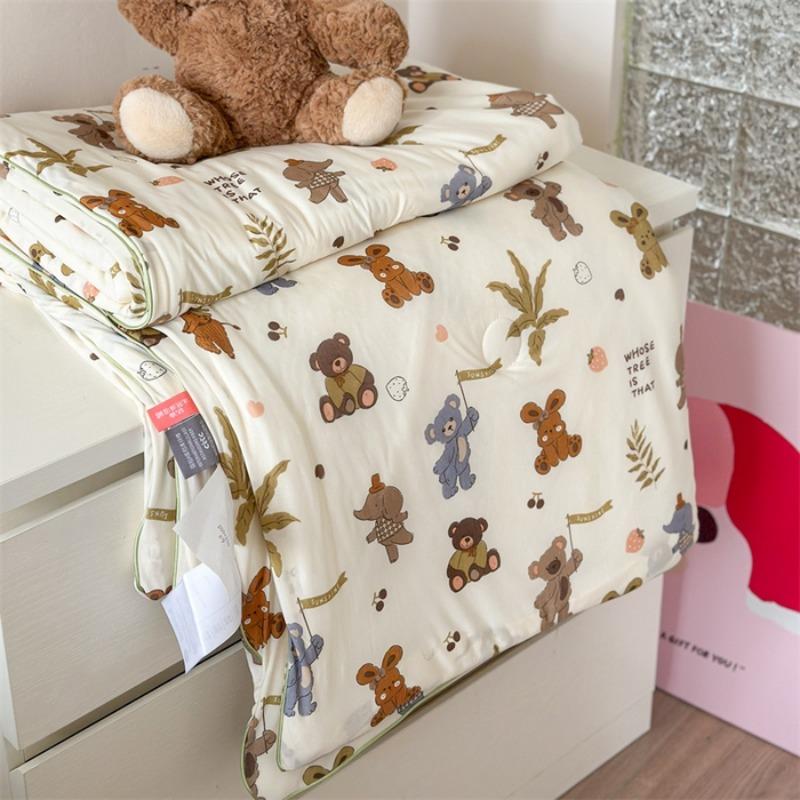 

New Cool Summer Cool Summer Cold Summer Quilt Ice Silk Air Conditioner Quilt Adult Single Double Cool Silk Thin Quilt 110x150cm 1pcs