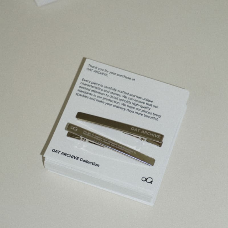 Oat Archive Silver Logo Hair Pin [2set]