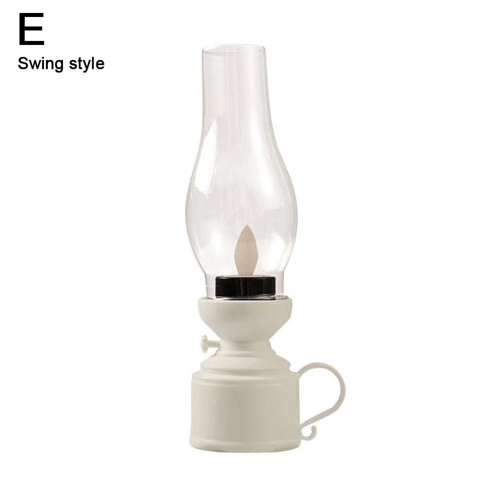 Dekorativer Retro-Kerzenhalter Kerzenständer Lampe mit Knopfzellen-Batterie Tischleuchte Öllampe