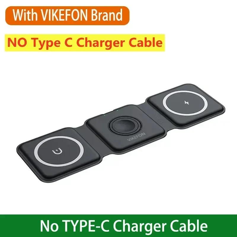 3 In 1 Magnetic Wireless Charger Dock Stand for MagSafe iPhone 16 15 14 13 12 Pro Max Apple Watch 10 9 8 7 AirPods Fast Charging