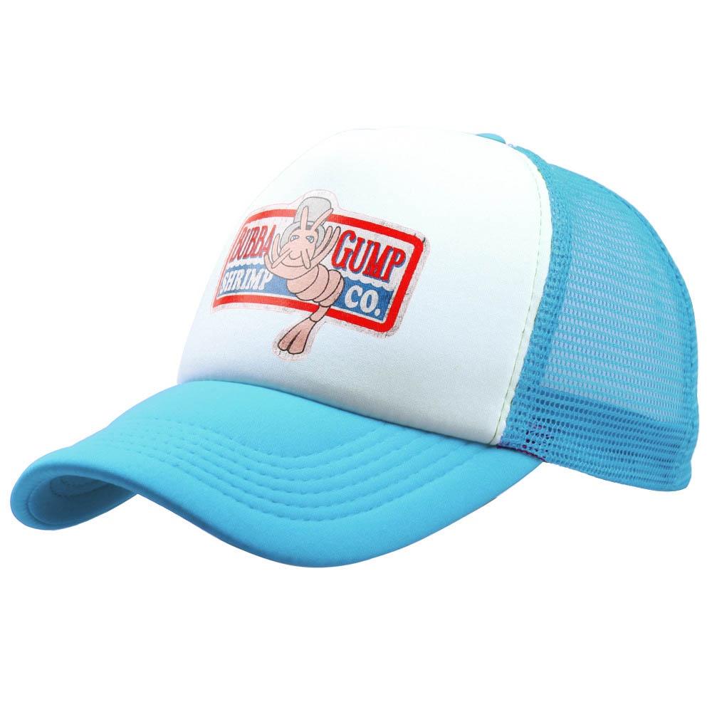 New Bill Curved Bubba Gump Shrimp Hat Red Cap Forrest Gump Halloween Costume