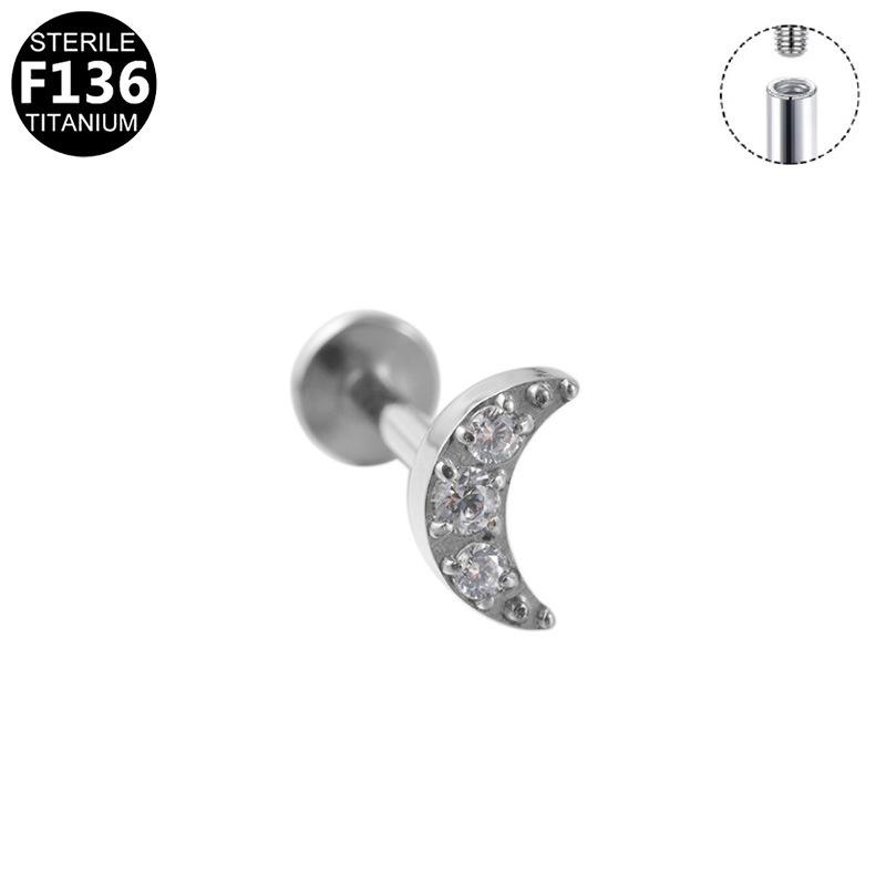 European American F136 Titanium Bee Ear, Lip & Nose Stud Piercing Jewelry