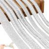 6 Rolls Resin Pearl Rhinestone Ribbon, Self Adhesive Crystal Ribbon Stickers Crystal Pearl Strips Diamond Ribbon for DIY Decors
