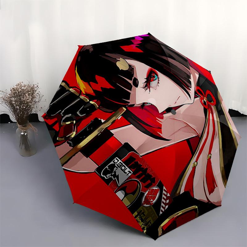 1 Stück Anime-Charakter Outdoor-Regenschirm - Automatisches Öffnen/Schließen, Tragbares 3-fach faltbares Design, 8-Speichen-Eisenrahmen - Perfektes Geschenk für Fans, Reisende, Da