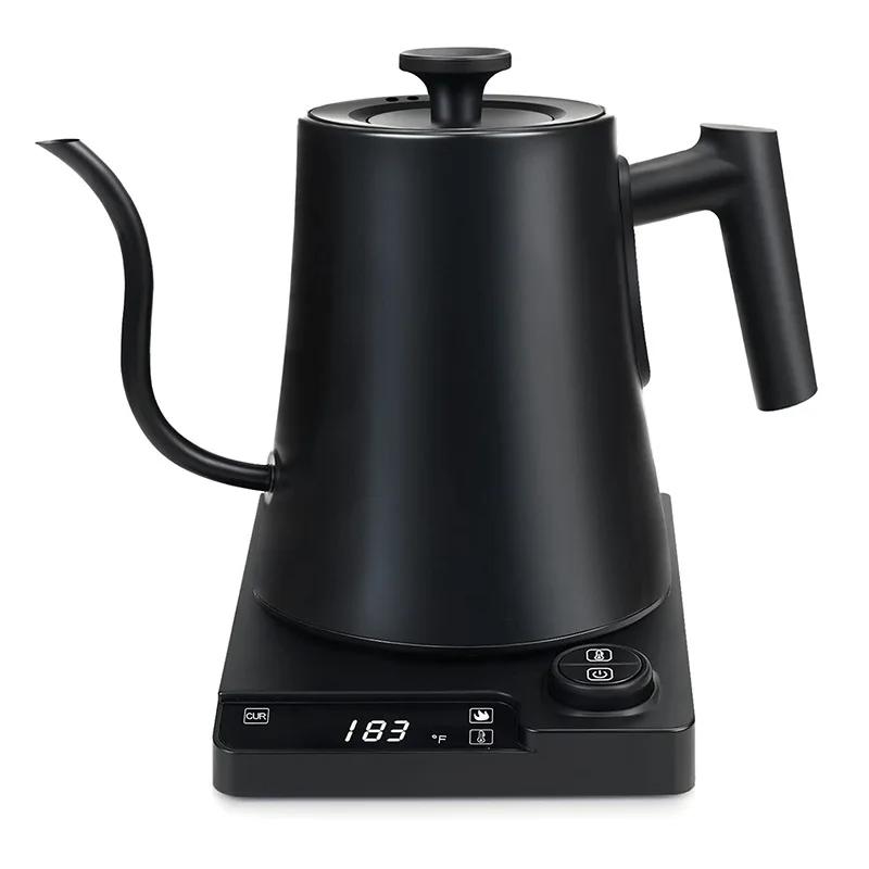 1200W Electric Kettle Intelligent Constant Temperature Fine Mouthed Electric Kettle Hand Brewed Coffee Kettle Goose Neck Kettle US чёрный