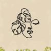 1pc Floral Metal Wall Art Woman Face Botanical Sculpture Nature Decor Sunroom Conservatory Plant Lover Gift