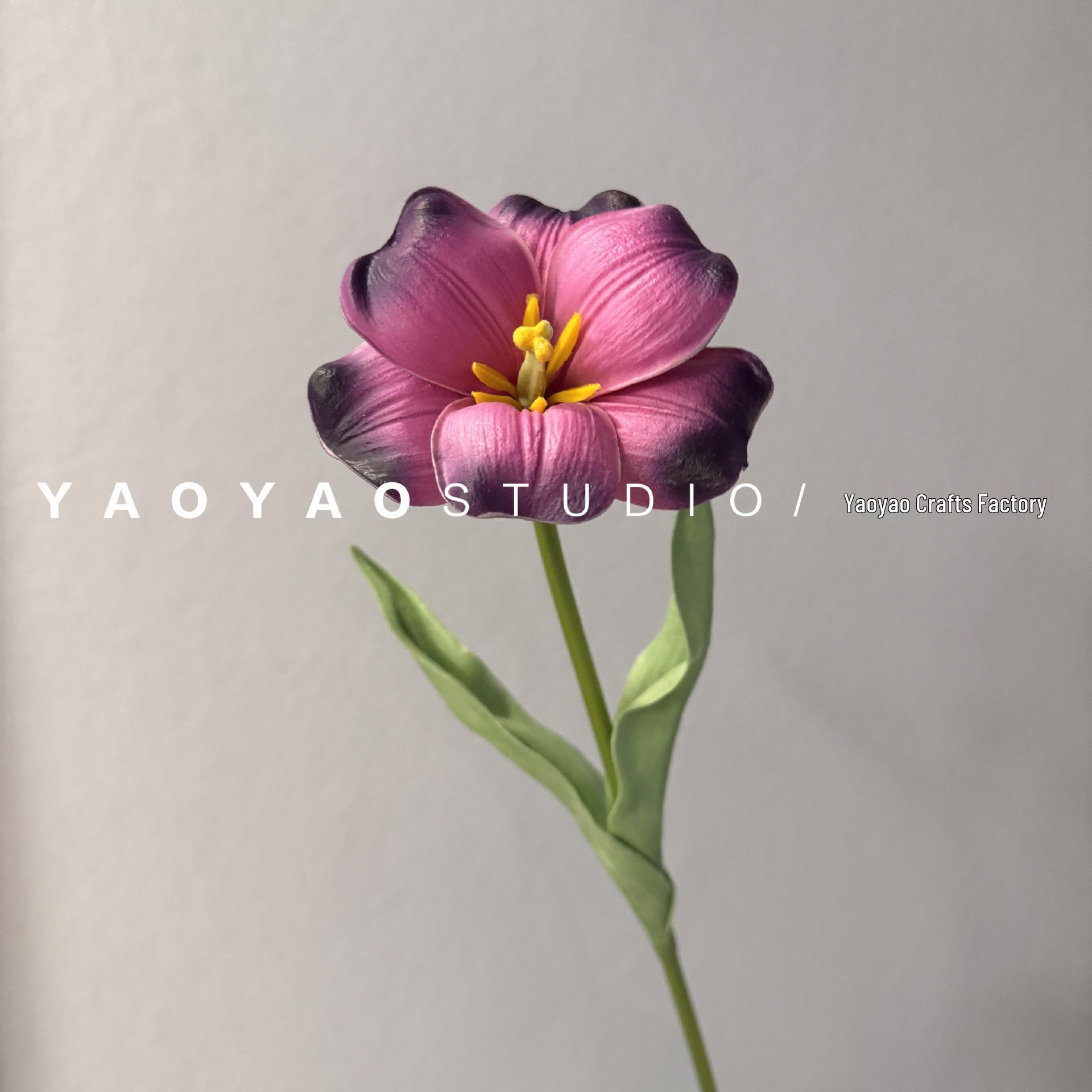 

PU Tulip Faux Flower Decoration for Weddings & Photography - Realistic, Soft Touch Prop Ornaments.