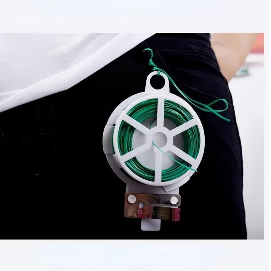 50/100M Nylon Power Wire Loop Tape Flower Cable Tie Wire Multi-function Straps Fastener Reusable Garden Cable Ties Tape Supports