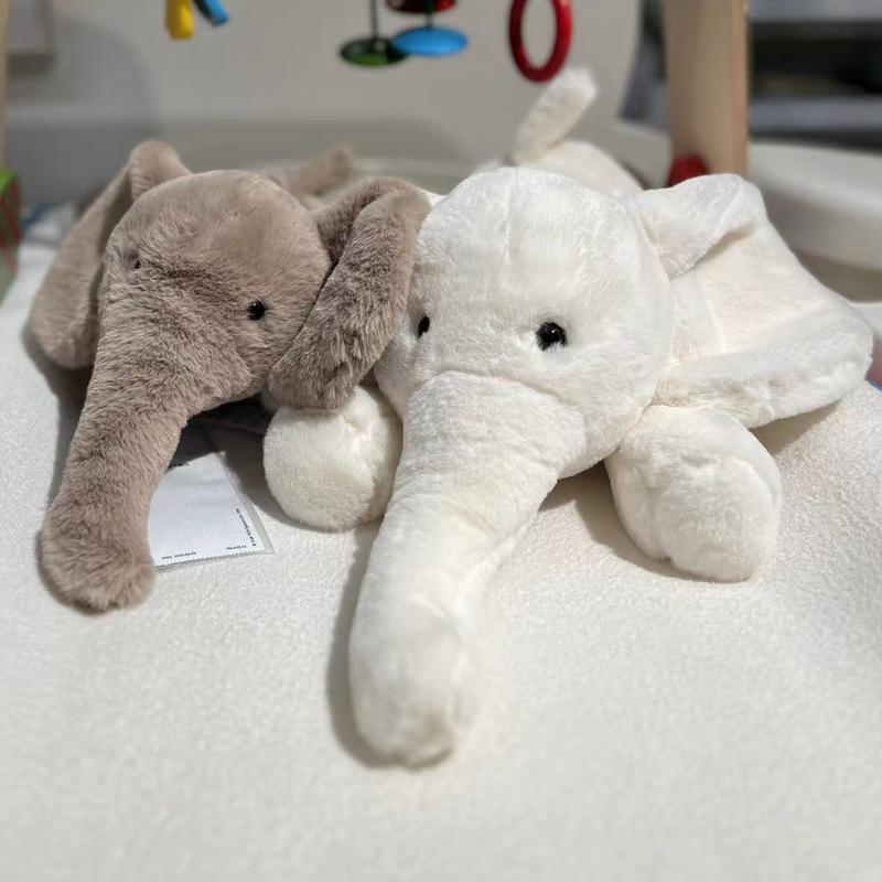 

Nordic Style Elephant Plush Toy - Lying Down Comfort Doll Home Decor 45 cm