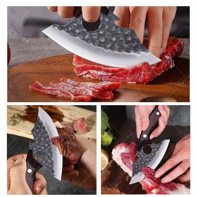 2Pcs Stainless Steel Boning Butcher Chef Knife Set Kitchen Hand Forged Meat Slicing Mini Utility Cooking Cutters Paring Cleavers