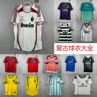 Arsenal Real Madrid Barcelona Trikots Vintage Paris Argentinien Deutschland Brasilien Sommer Erwachsene Kurzarm Fußballtrikots